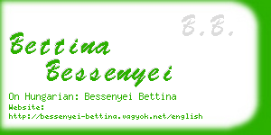 bettina bessenyei business card